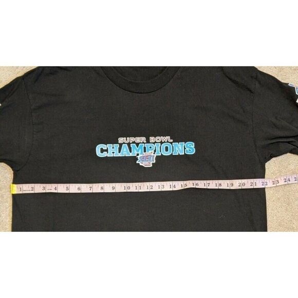 NFL Large Superbowl Champions XLII Osi Umenyiora 72 Long Sleeve Black Shirt - Picture 4 of 11